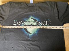 Evanescence Amy Lee 2012 Tour Black Double Sided U.S Dates SZ M-NWOT