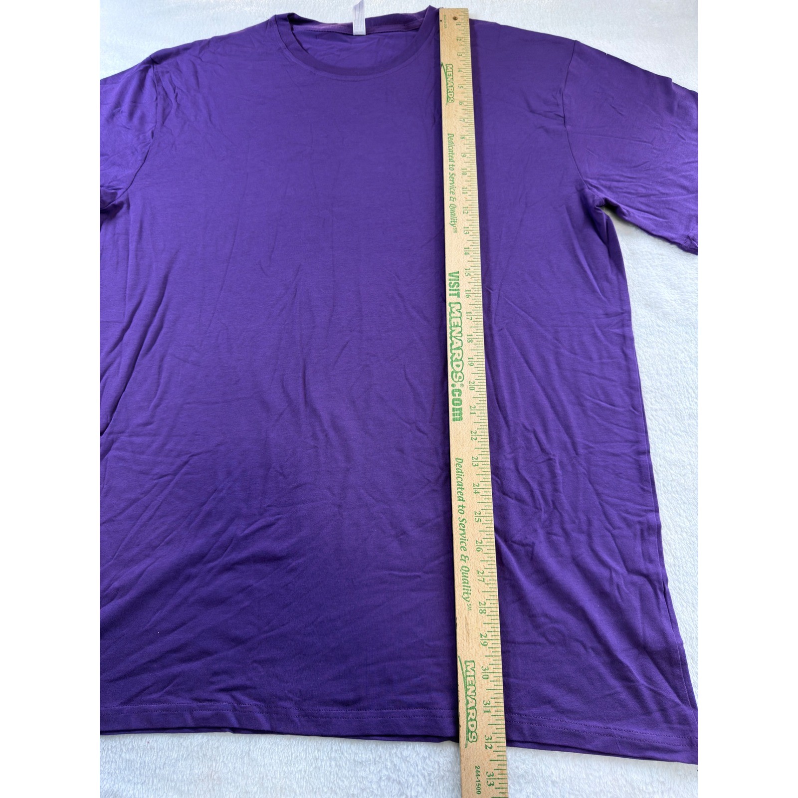 Royal Avalon Mens XL Purple Bamboo Blend Short Sleeve Crew Neck T-Shirt gallery