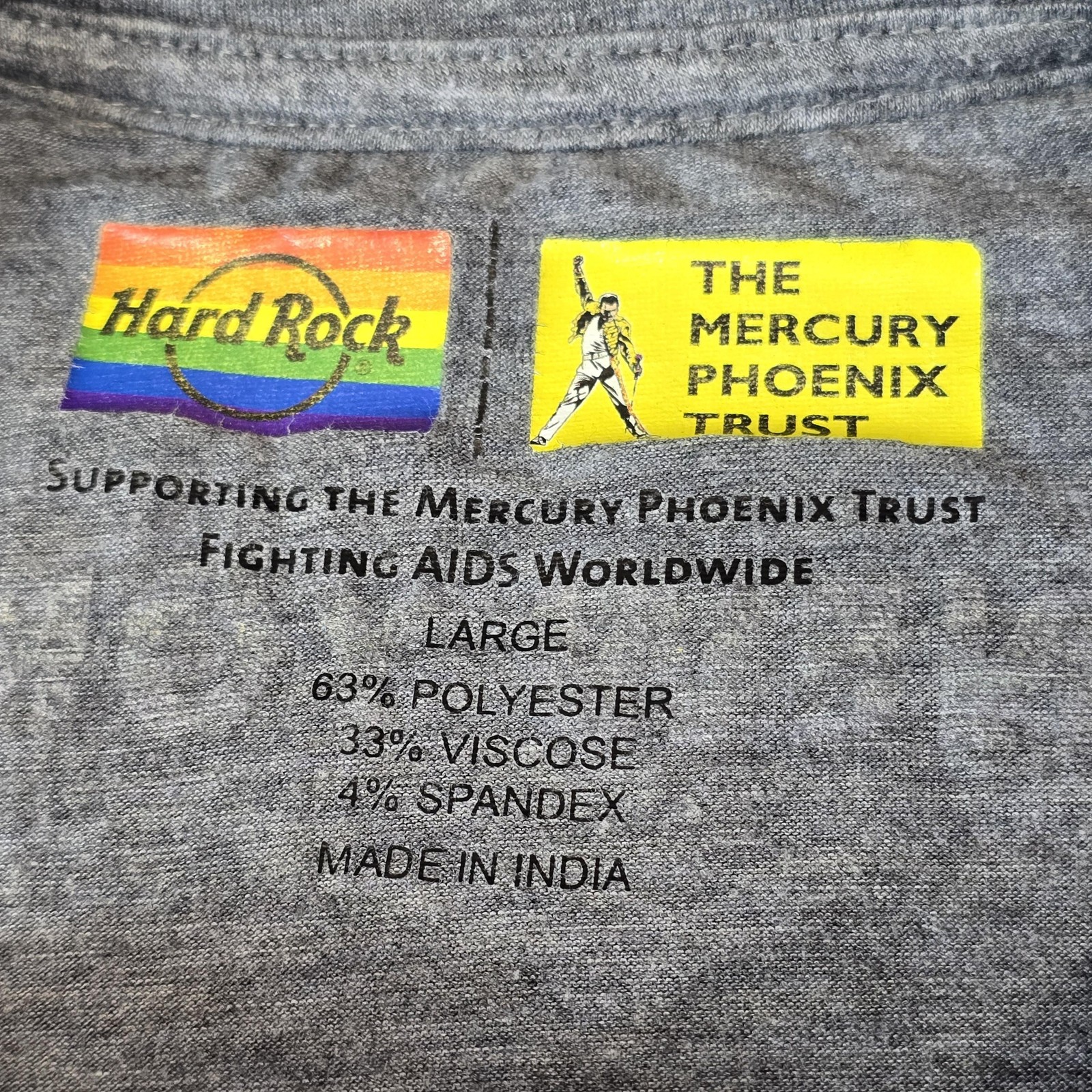 Hard Rock Cafe New York Shirt Mens Large Gray Rainbow Pride Mercury Graphic Tee gallery