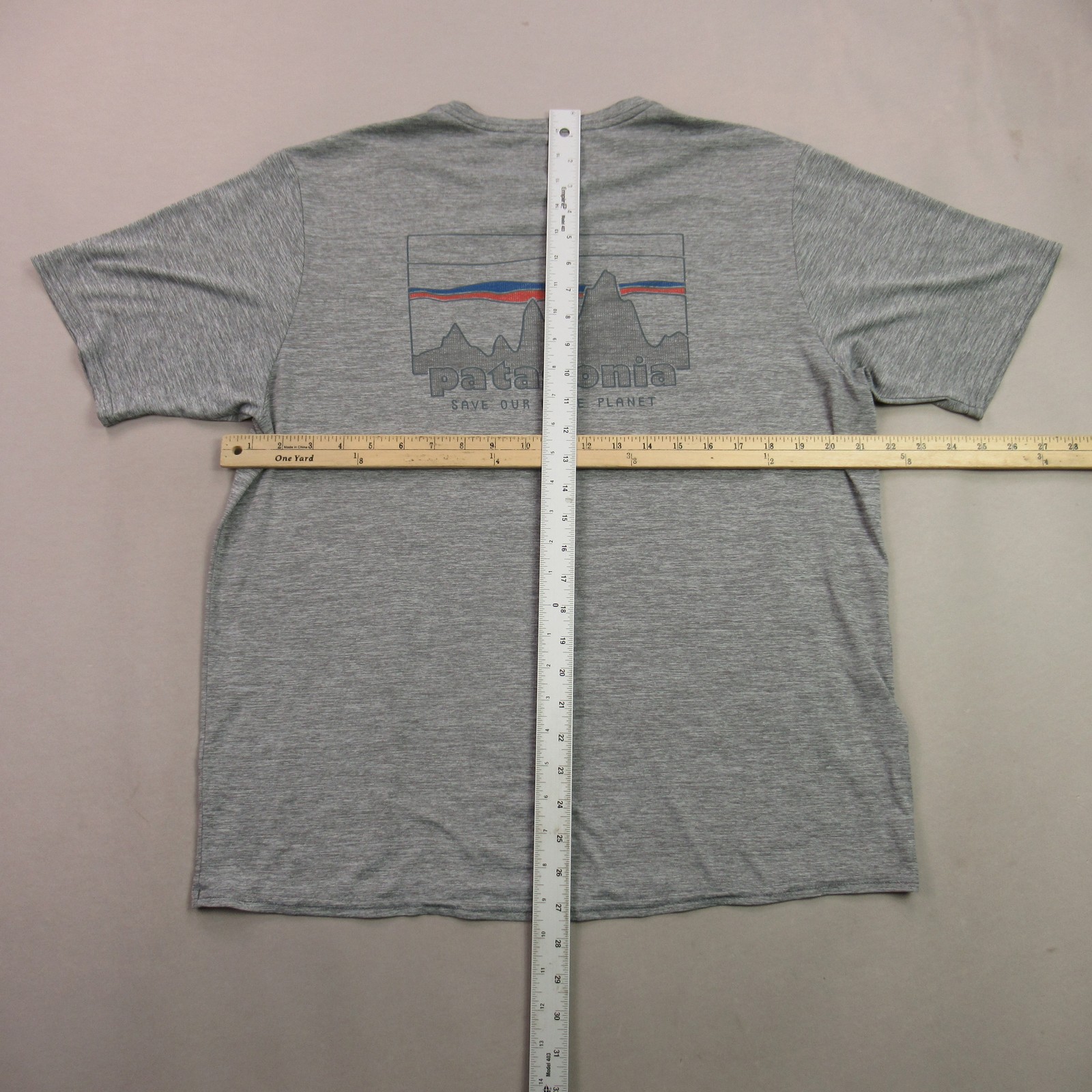 Patagonia Men's Large L Gray Heathered Crew Neck Short Sleeve T-Shirt Save Our gallery