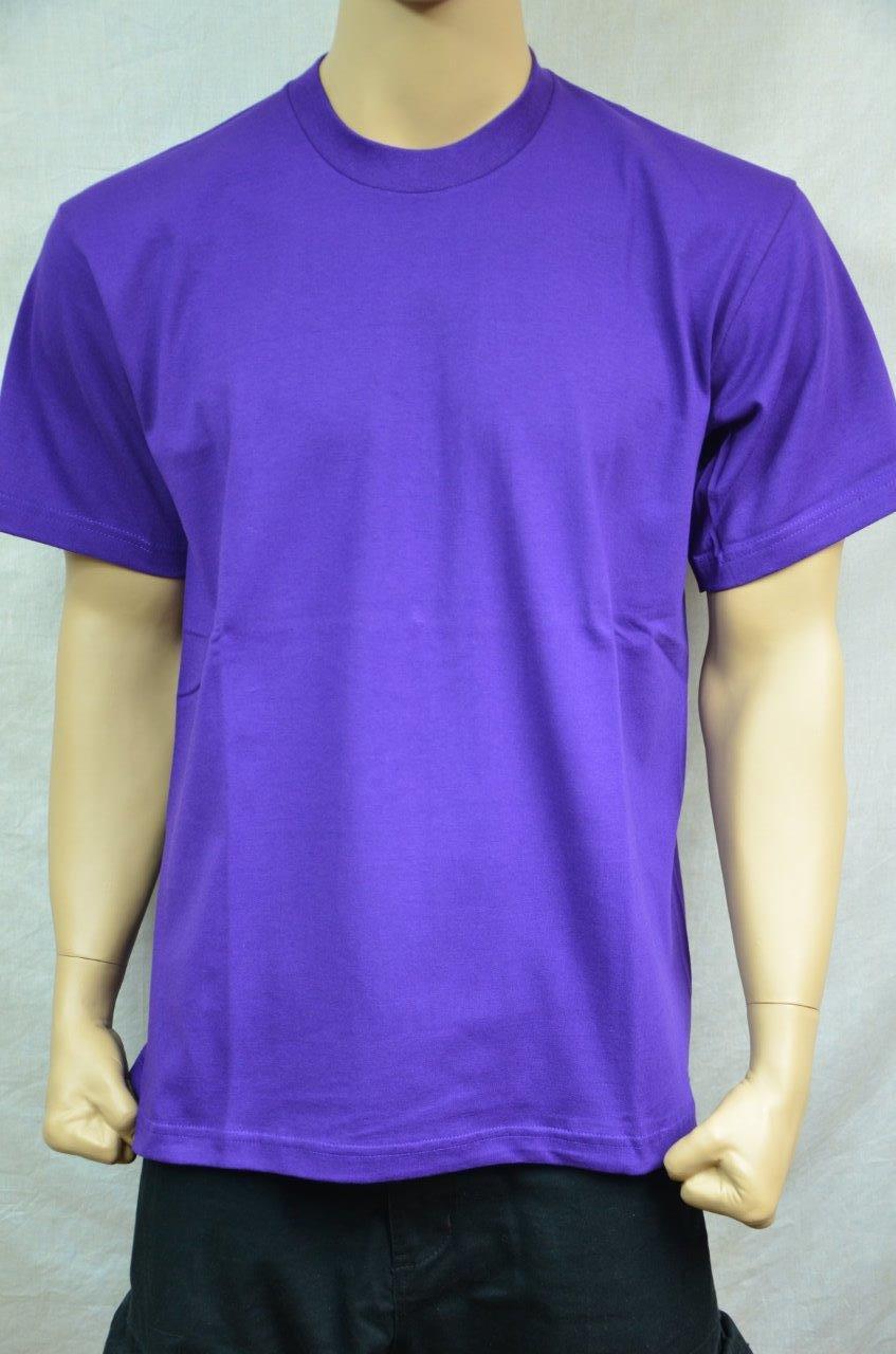 1 NEW PRO5 SUPER HEAVY WEIGHT T-SHIRT PURPLE TEE PLAIN BLANK COTTON S-7XL gallery