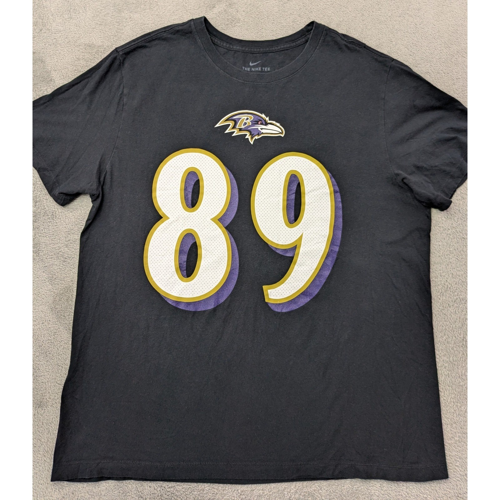 Nike Baltimore Ravens Mark Andrews 89 NFL Football T Shirt Men's Large Black gallery
