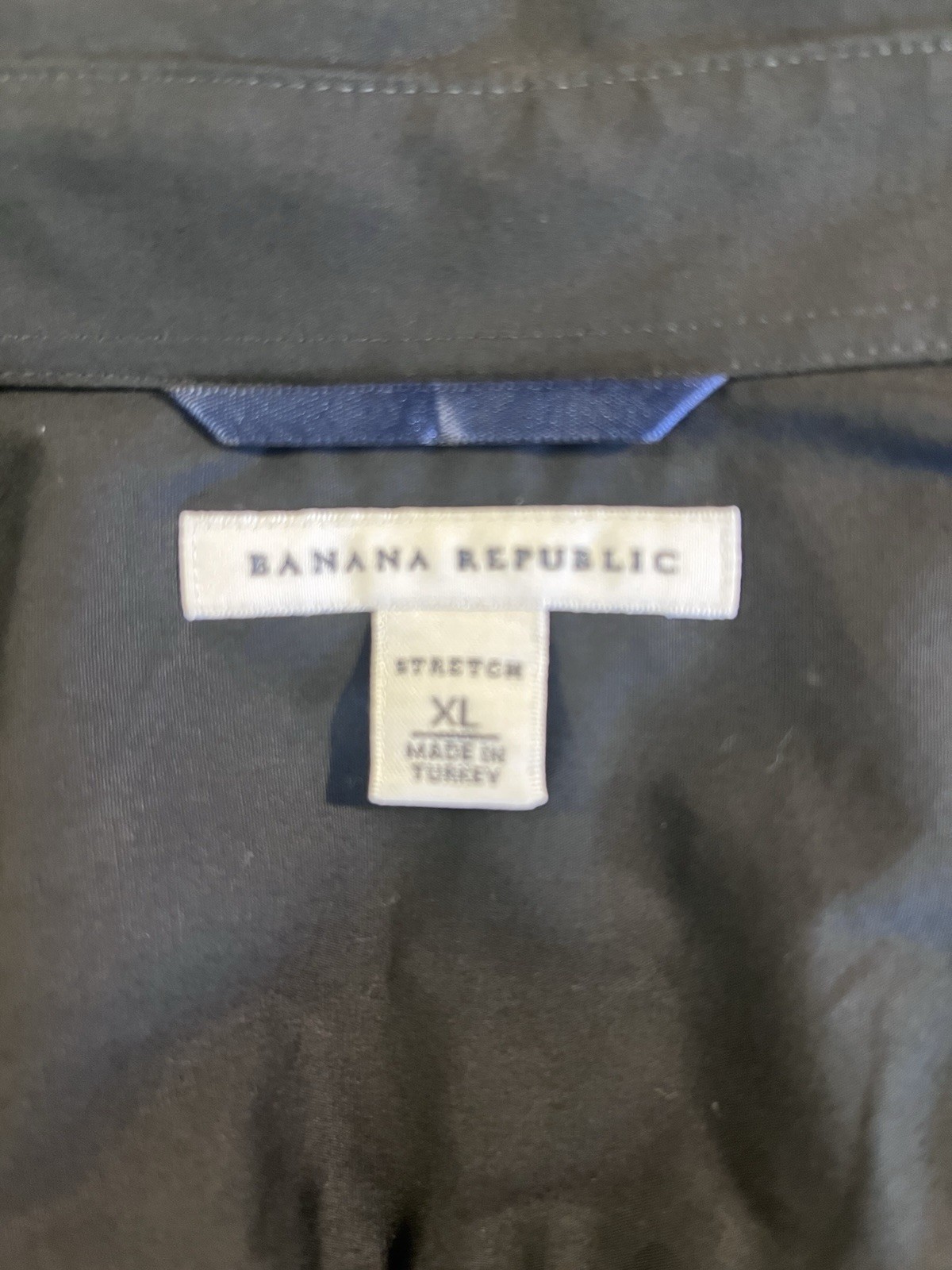 Banana Republic Mens XL Black Stretch Dress Shirt Cotton Spandex Long Sleeve gallery
