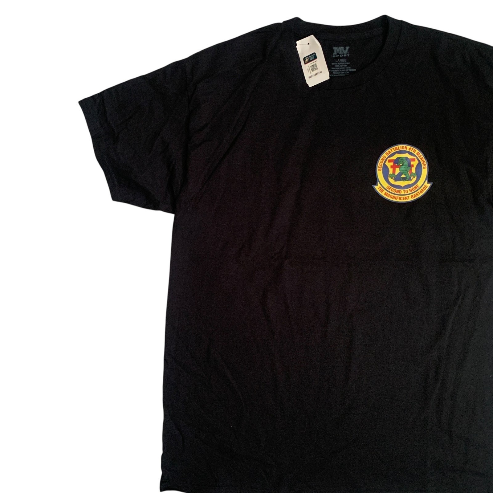 USMC Men's Size L 2nd Battalion 4Th Marines Short Sleeve Black T-Shirt NEW gallery