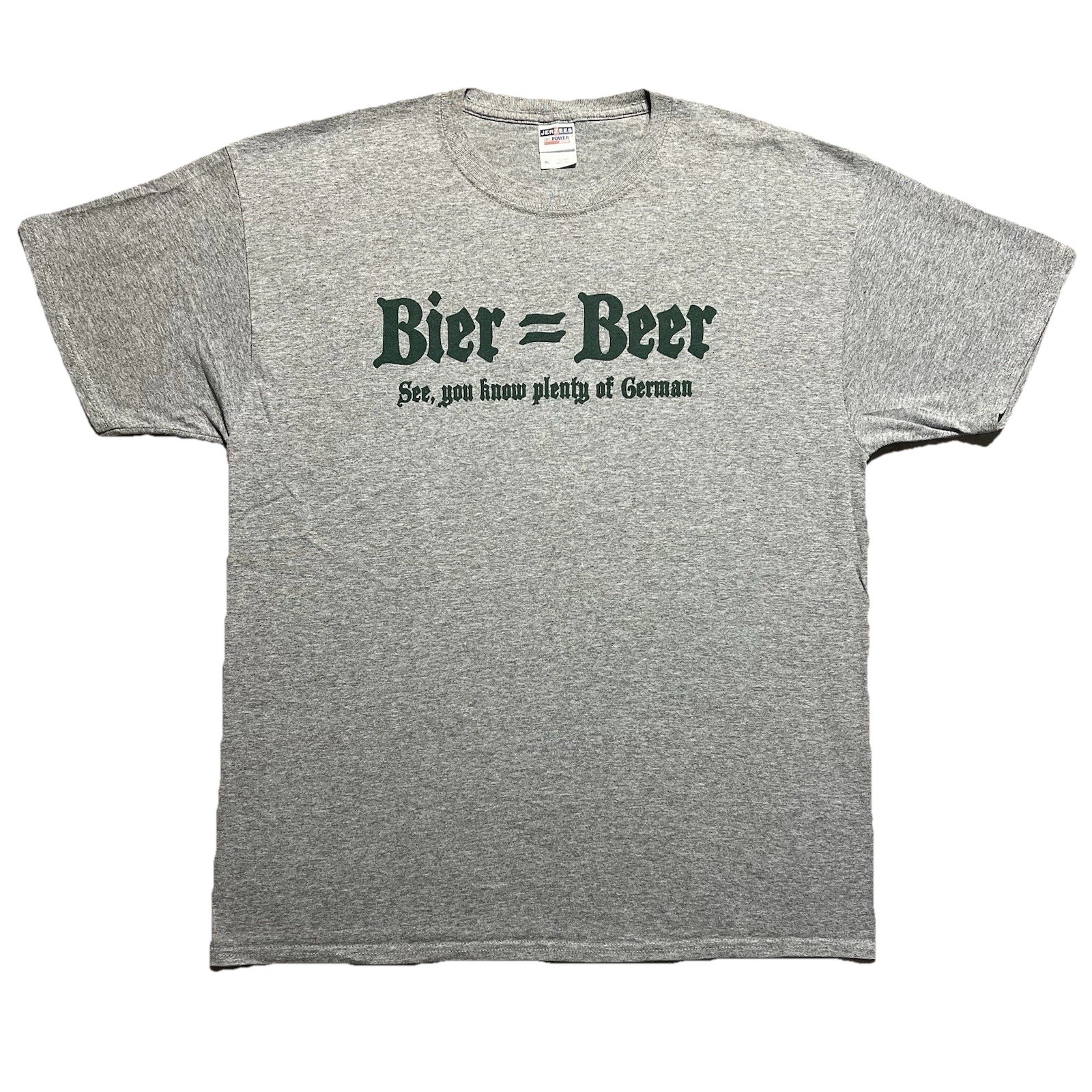 Bier = Beer Funny German T Shirt Schmidt’s Sausage Haus XL gallery