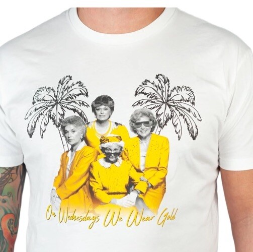 Goodie Two Sleeves The Golden Girls 'On Wednesdays We Wear Gold' Men's Tee Sz XL gallery
