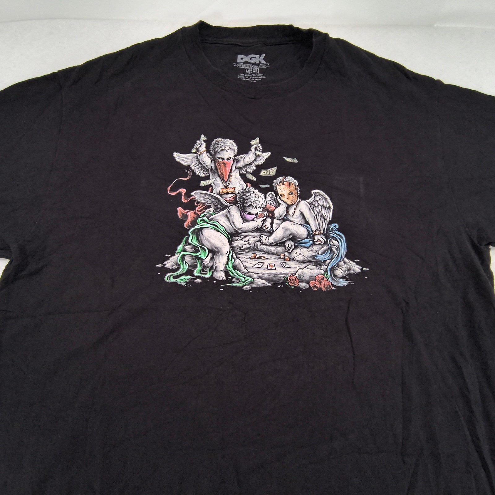 DGK Mischief Short Sleeve Graphic Crew Neck Shirt Mens Size Large L Black gallery