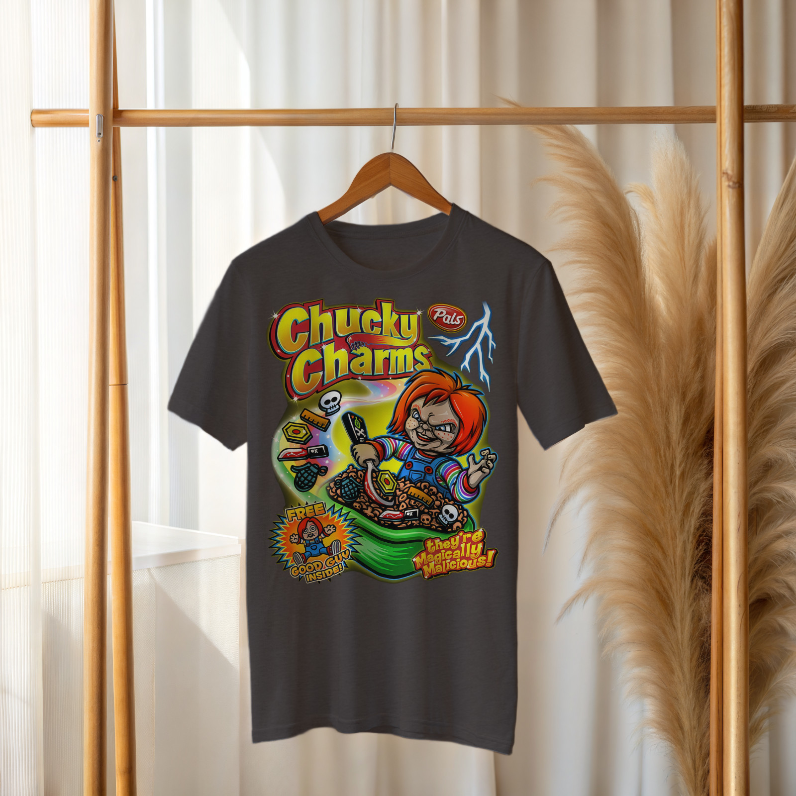 Chucky Charms Horror Cereal Parody T-Shirt – Funny Scary Movie Graphic Tee A101 gallery