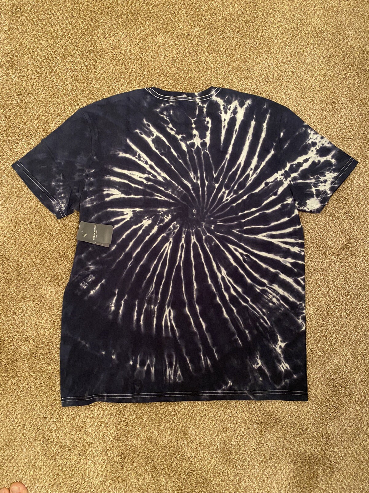 Lucky Brand Men's Short Sleeve Crew Neck Modelo Tie Dye Tee, Blue Multi, S gallery