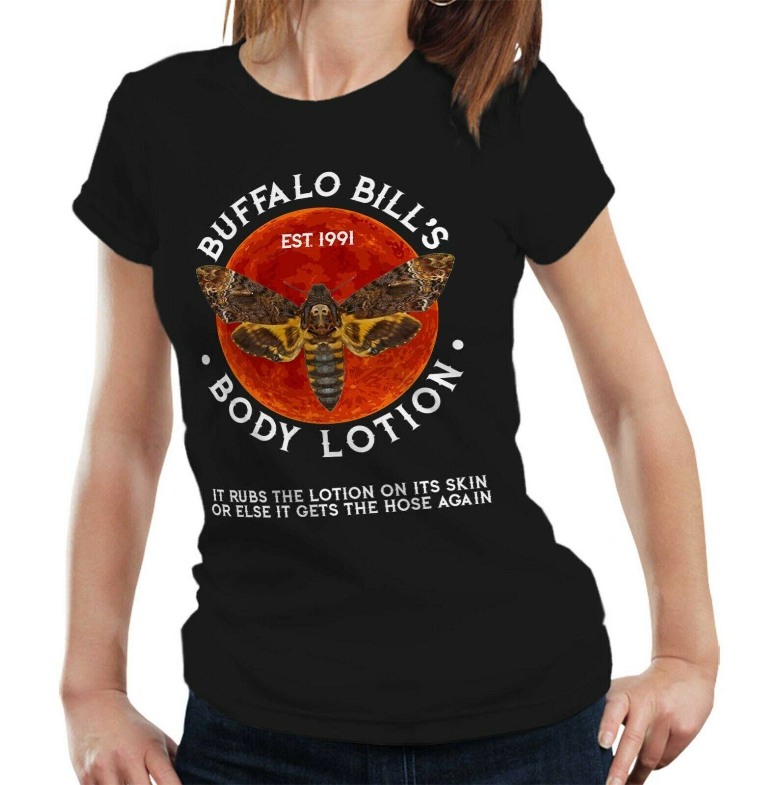 Buffalo Bill’s Body Lotion Tshirt Fitted Ladies - Silence, Horror, Lambs, Movie gallery