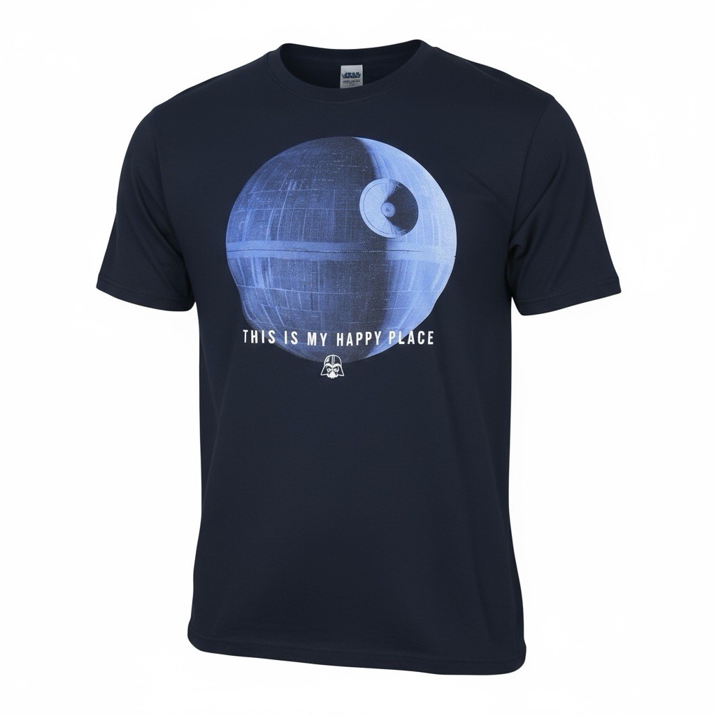 Star Wars Darth Vader Death Star Graphic Tee Shirt Mad Engine Men L Black gallery