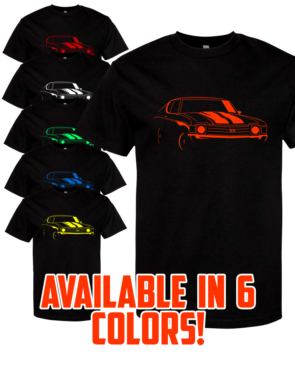 1972 CHEVY CHEVELLE SS T-Shirt Multi Colors S-XL FREE S&H! Chevrolet Muscle Car