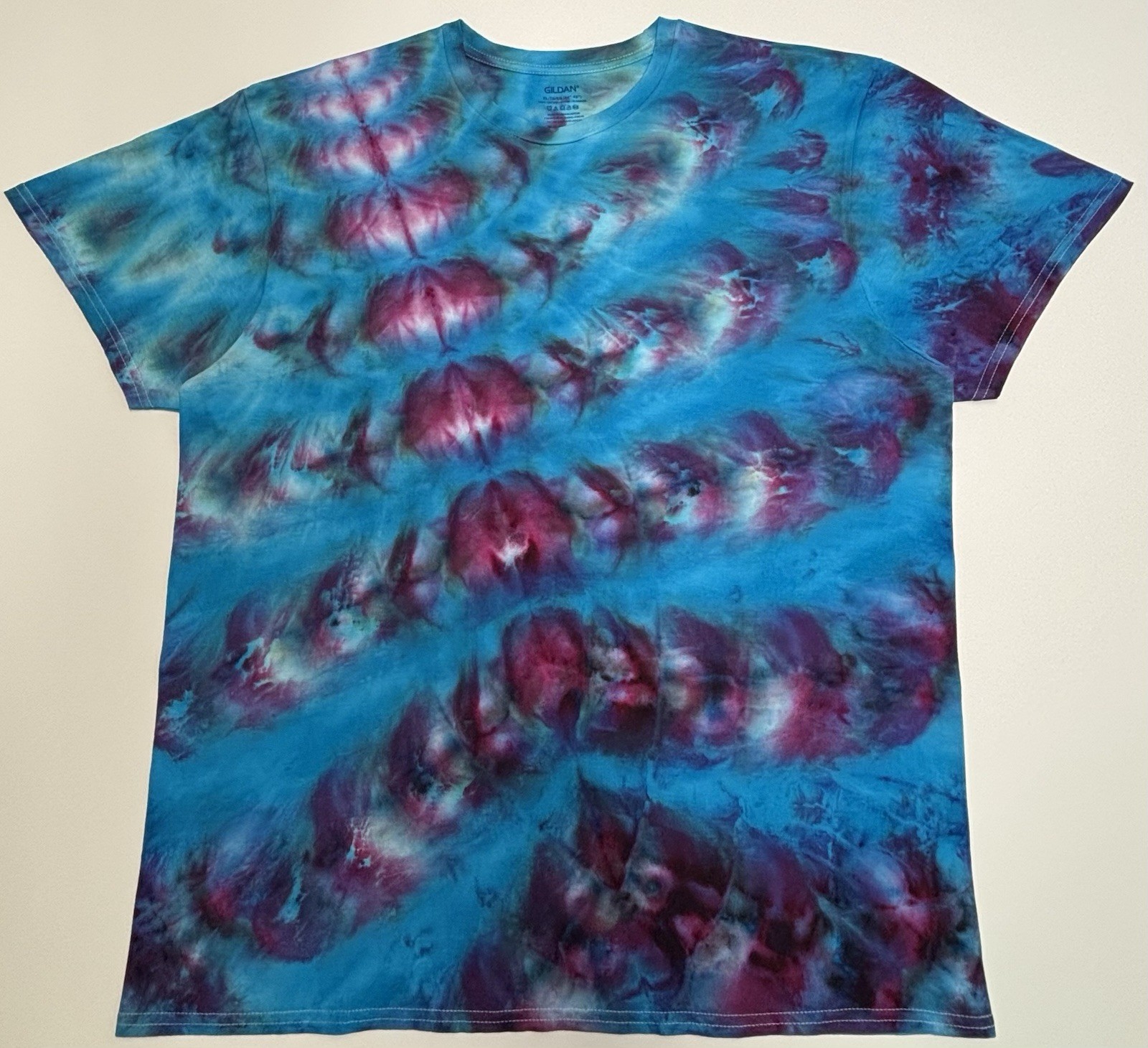 Handmade Ice Tie Dye Adult T-Shirt Unisex Size XL Multicolored Gildan Tee NEW gallery