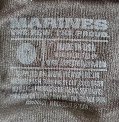 Marines Shirt M Medium Athletic Top Logo MicroPolyester Thin Lightweight Black