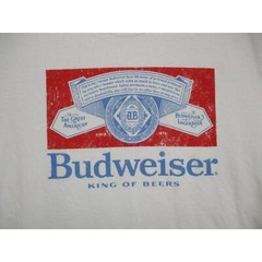 Budweiser White Graphic Short Sleeve Tee Unisex T-Shirt Size Extra Large
