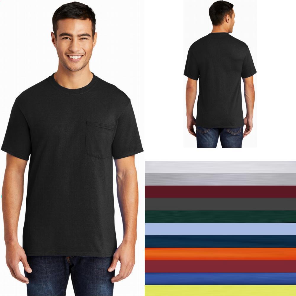 Port & Company ® Tall Core Blend Pocket Tee PC55PT Mens Sizes LT-4XLT gallery