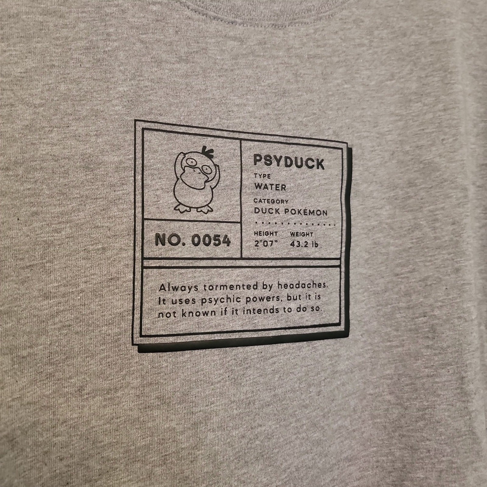 Pokémon x Target Psyduck Adult Trainer Shirt Grey Sz Small gallery
