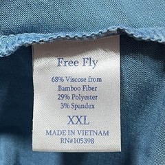 Free Fly Bamboo Viscose Blend Short Sleeve T-shirt Mens 2XL Blue Crewneck
