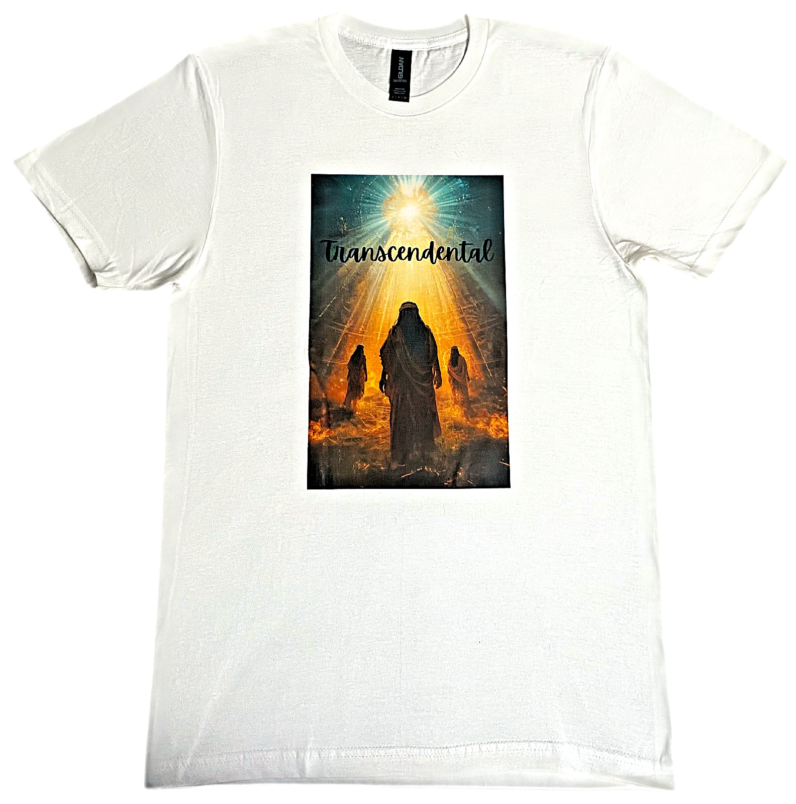 DTF Custom Made - TRANSCENDENTAL Short Sleeve T- Shirt - White SML gallery