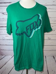 Fox Racing Tee Shirt size Large Mens Graphic T-Shirt Moto Motorcross Biker green