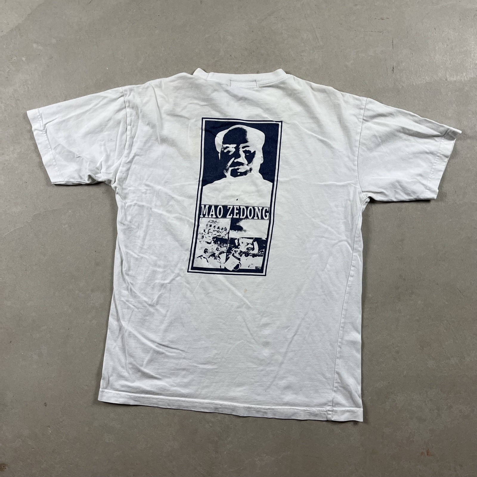 Vintage RARE Mao Zedong T Shirt 1990s Size Large Double Sided Standing Up gallery