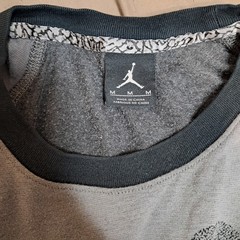 Nike Jordan 3 Cement Elephant Print Jumpman Shirt Gray Raglan Mens Sz M/L