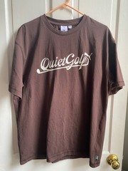 Puma x Quiet Golf Collab Graphic Script Tee Dark Chocolate Brown Men’s Size L