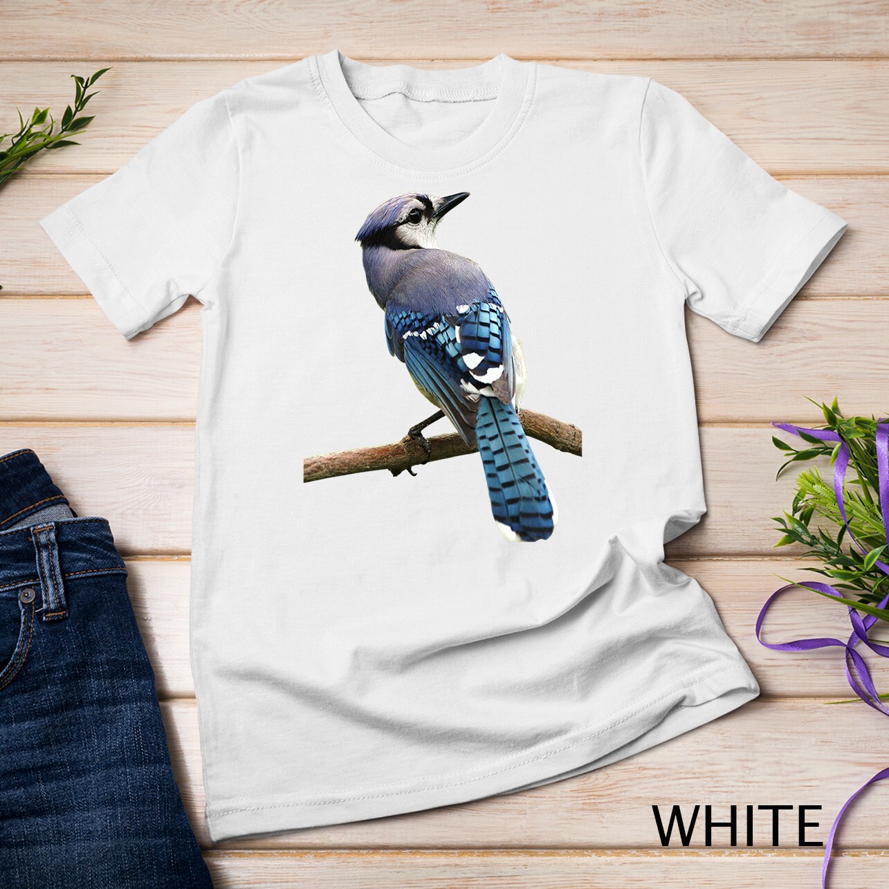 Blue Jay Bird Ornithology Unisex T-shirt gallery