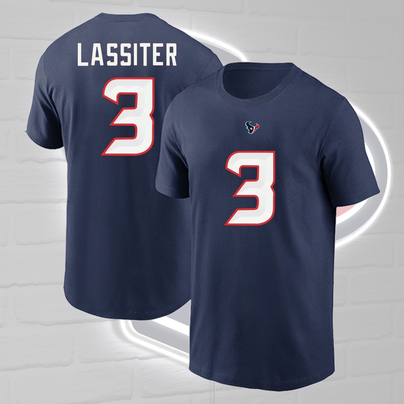NEW! Kamari Lassiter #3 Houston Te.xans 2026 Name & Number Fastship For Fans gallery