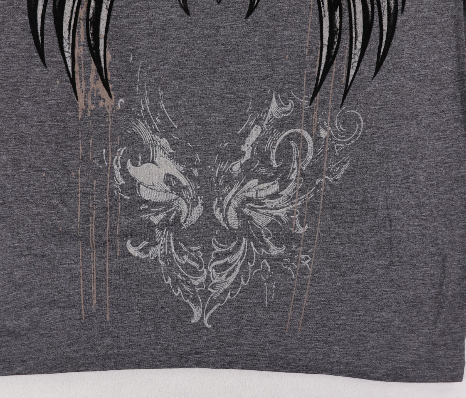 The Raw Uncut Shirt Grunge AOP Skater Wings Loyal Graphic Gray Vintage Y2K gallery