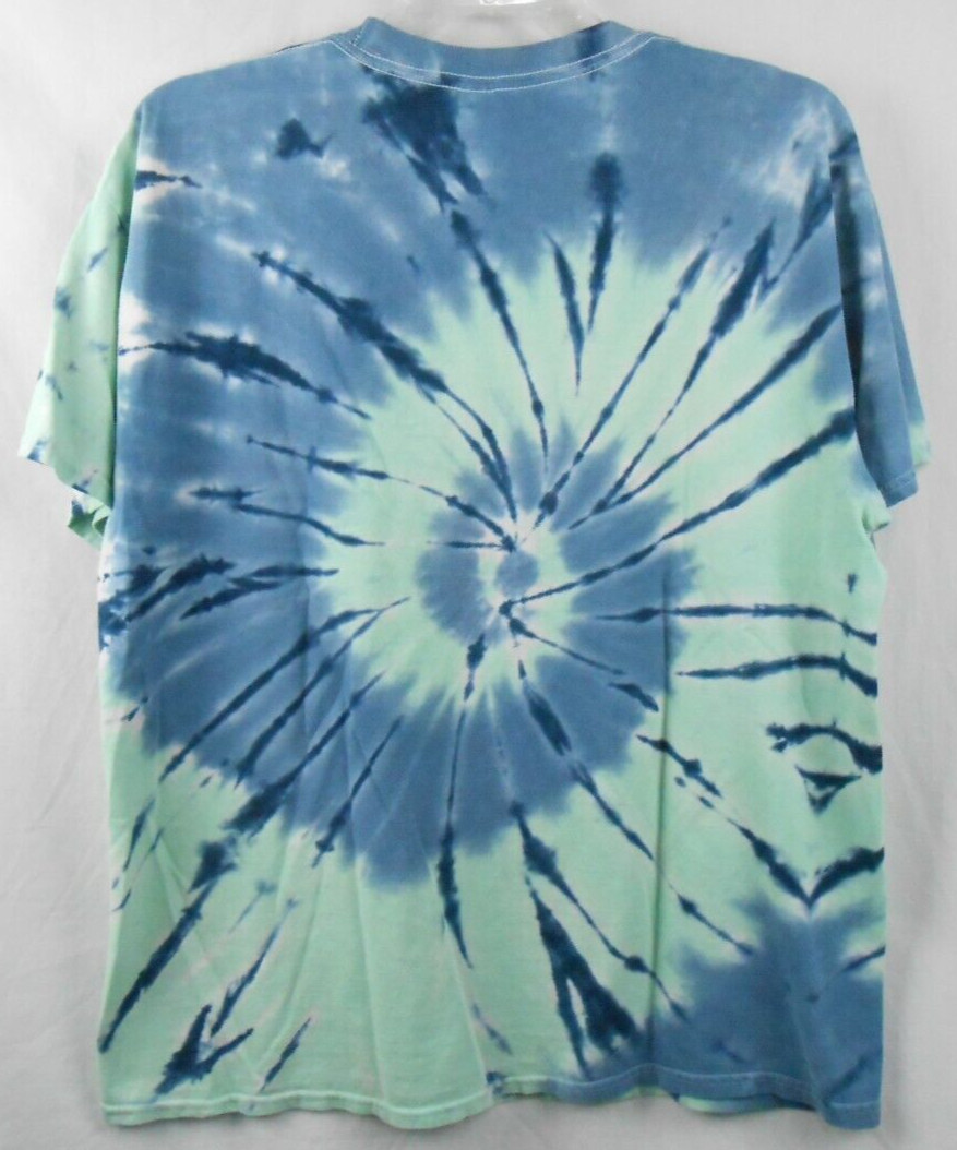 West Virginia State Souvenir Adult L Tie Dye Blue Green Logo T-Shirt Gildan gallery