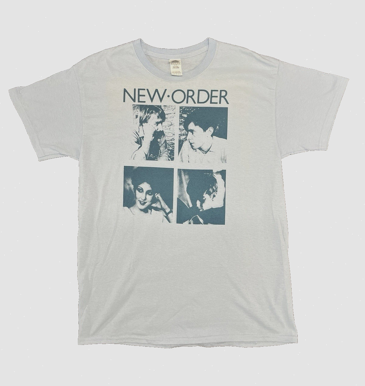 New Order T Shirt Large Light Blue Post Punk New Wave Band Tee 100% Cotton gallery