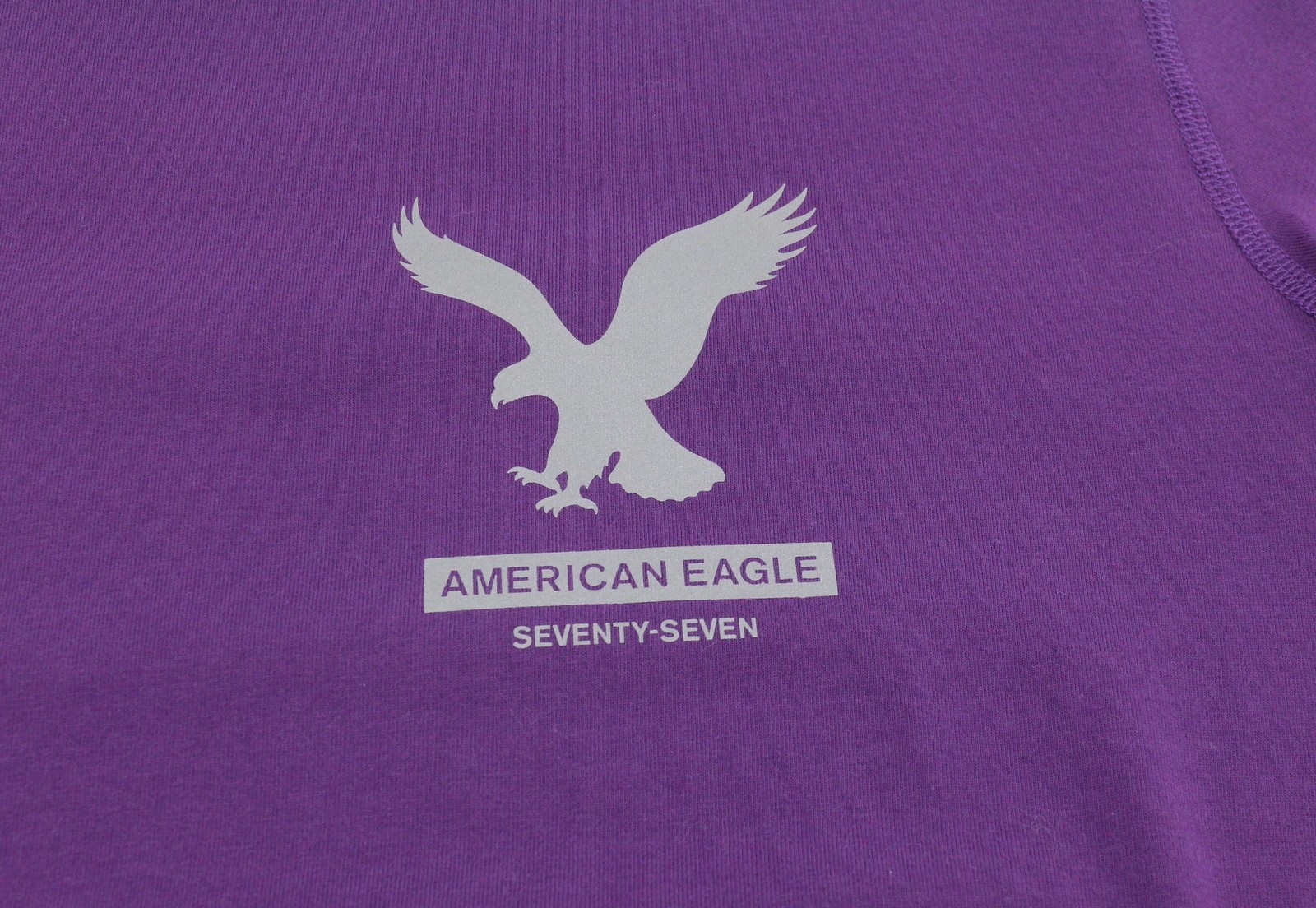 American Eagle Outfitters Classic Fit Men T-Shirt Kurzarm Lilac Cotton Blend gallery