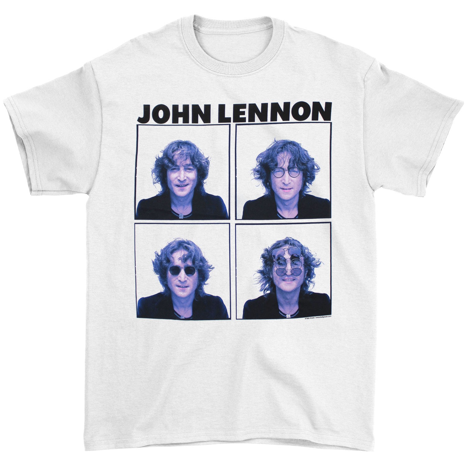 Men's John Lennon 4 Individual Boxed Photos Under Logo Slim Fit T-shirt X-Small gallery