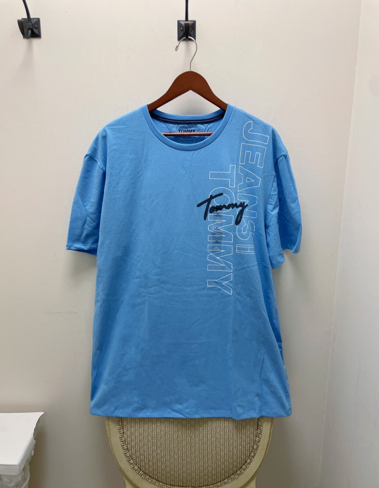 Tommy Hilfiger Men's Short Sleeve Crew Neck T-Shirt Tee Script logo 78J4589_M gallery