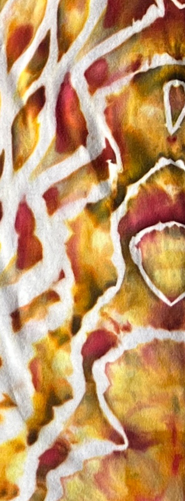 V Roll Ice Tie Dye T-Shirt, Unisex L SS, Burgundy & Gold gallery