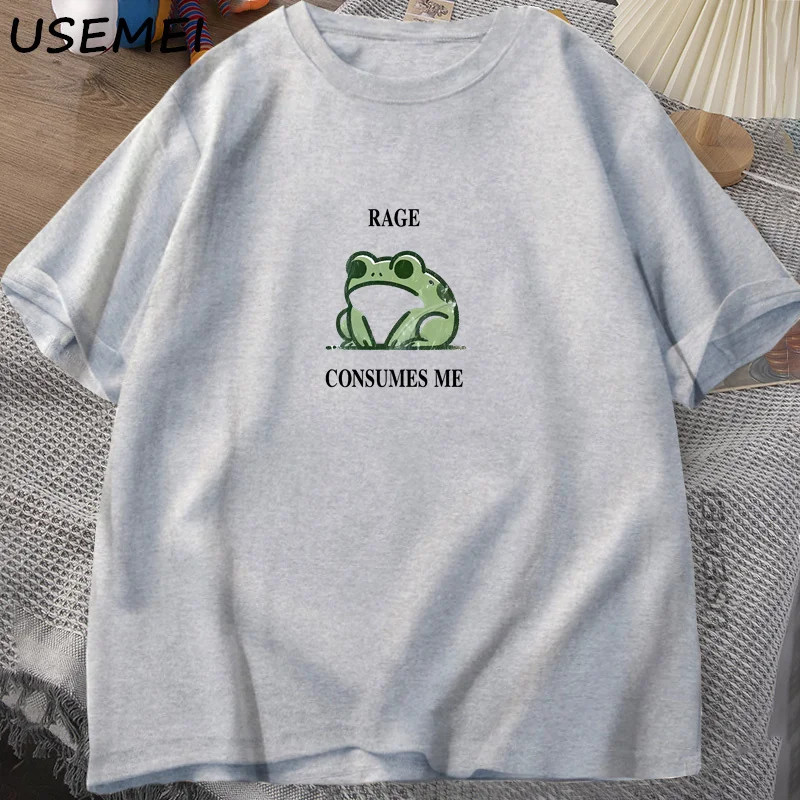 Funny Frog Graphic T-Shirt Rage Consumes Me Meme Unisex Tee gallery