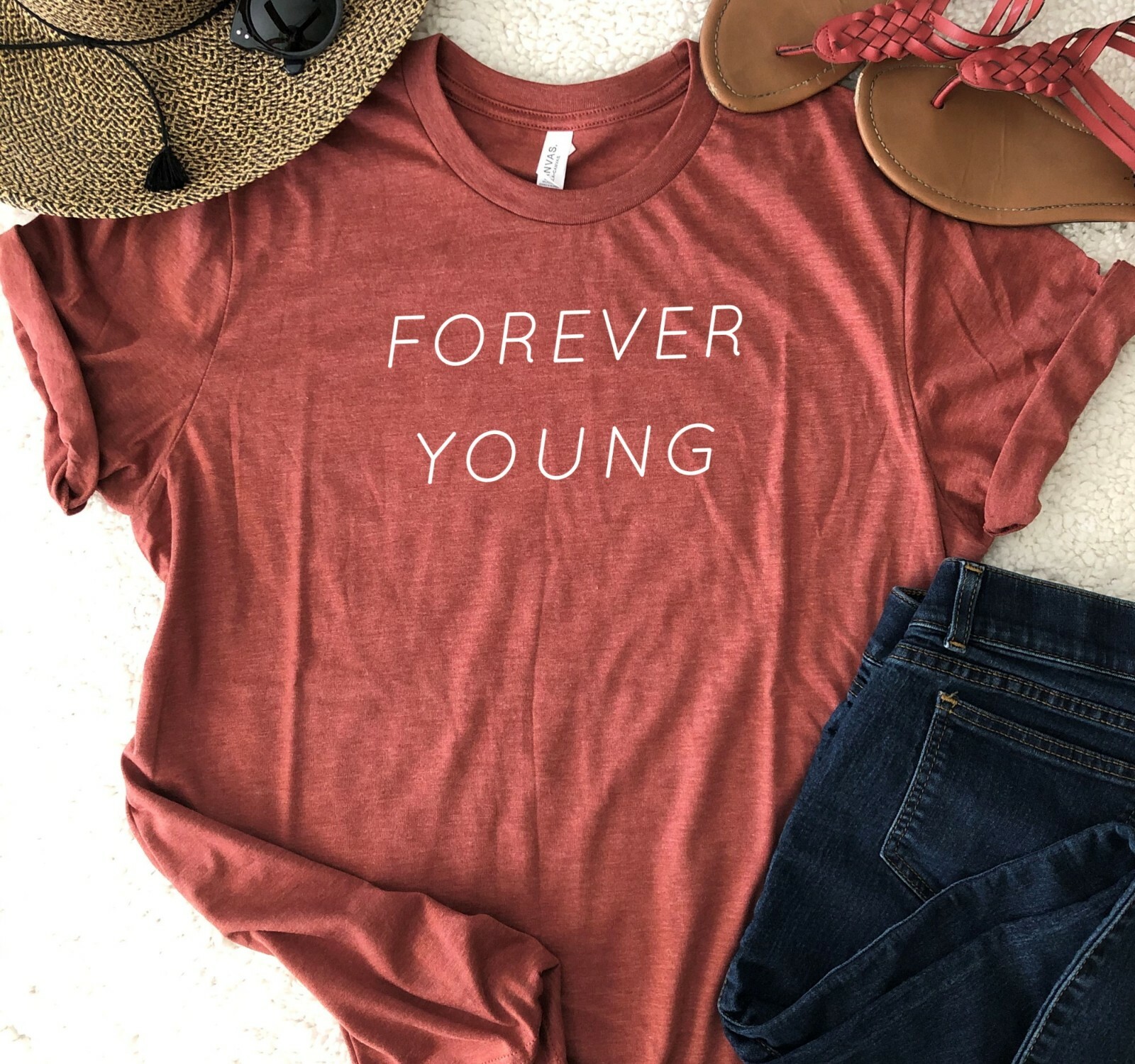 Forever Young Tshirt - Super Soft Tees Rod Stewart Fun Sarcastic Tees Great Gift gallery