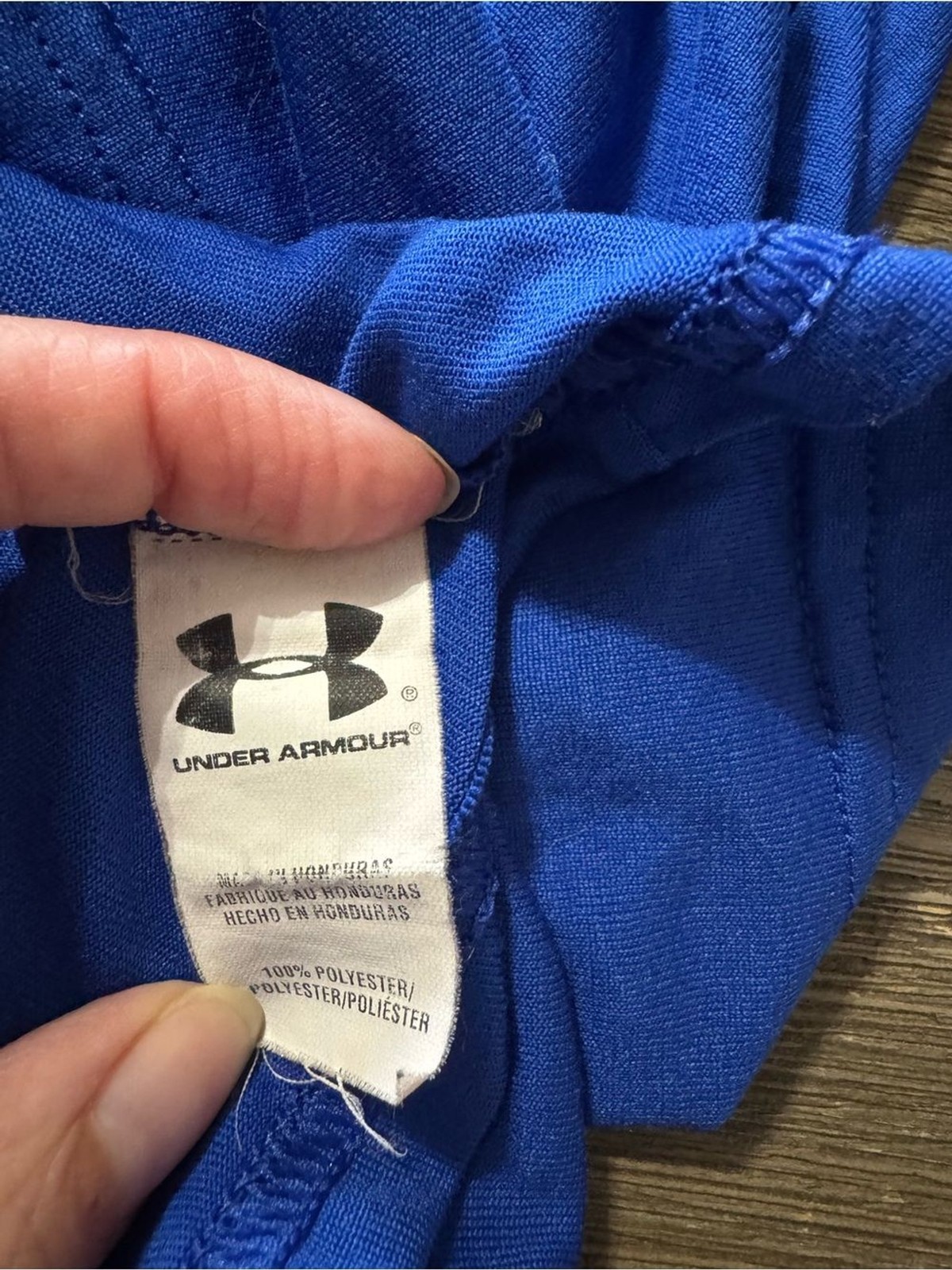Under Armour Blue Short-Sleeve Tee with Red & Yellow Superman Logo gallery