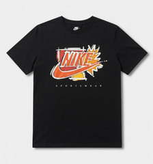 Nike The Nike Tee Black Graphic Logo Crew Neck Short Sleeve T-Shirt L