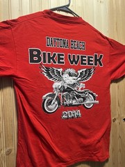 Daytona Beach Bikeweek 2014 Graphic Red Short Sleeve Medium/M T Shirt