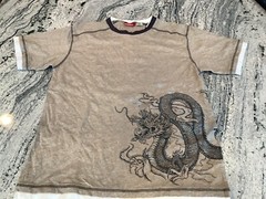 Vintage Unionbay Graphic Dragon Serpent Layered Look Shirt Sleeve Shirt Xl