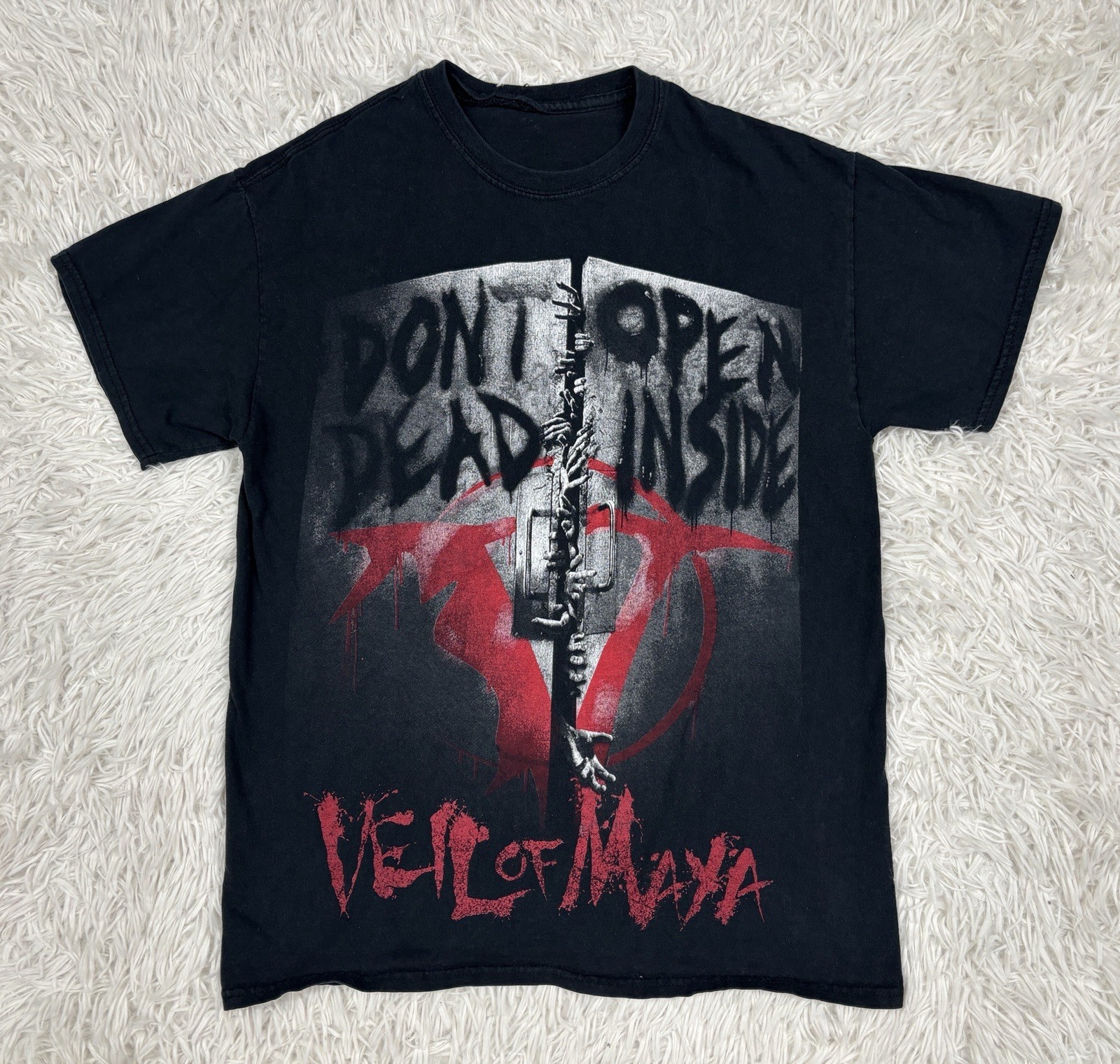 Veil of Maya Shirt Small Black The Walking Dead Don’t Open Dead Inside Band Tee