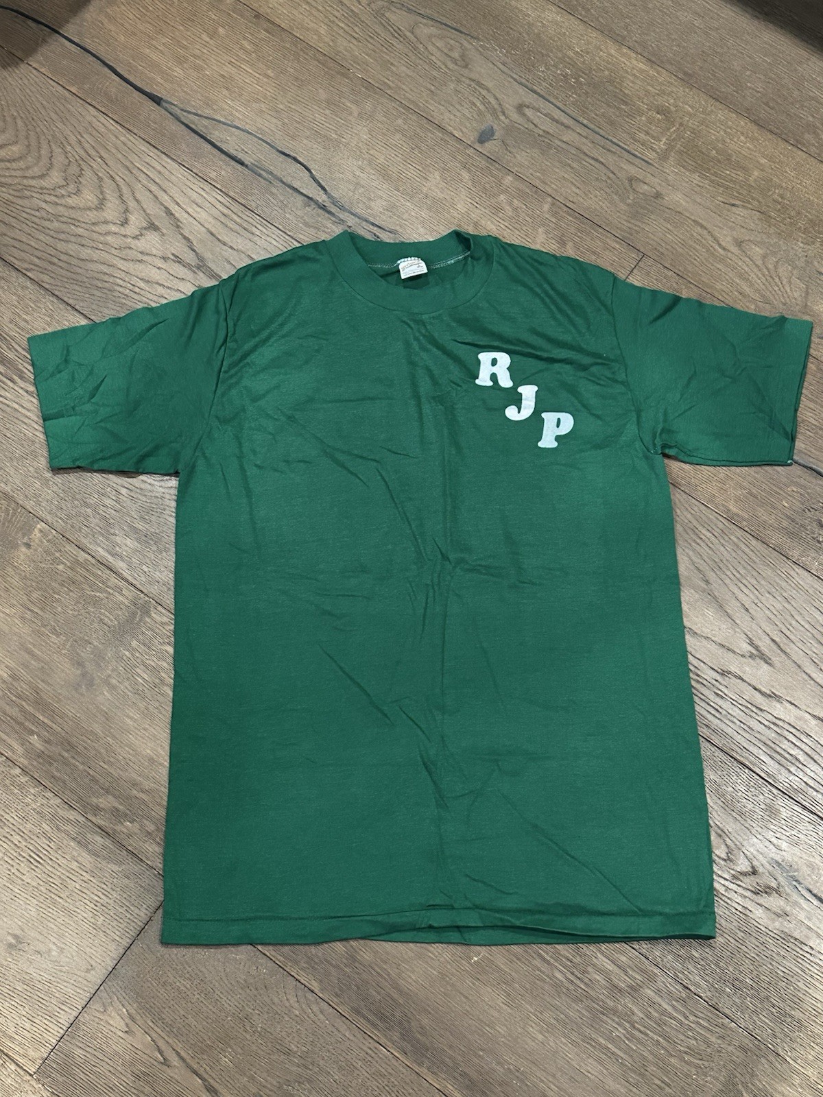 Vintage Sportswear Tag Single Stitch Simple Initial Green Shirt old school gallery