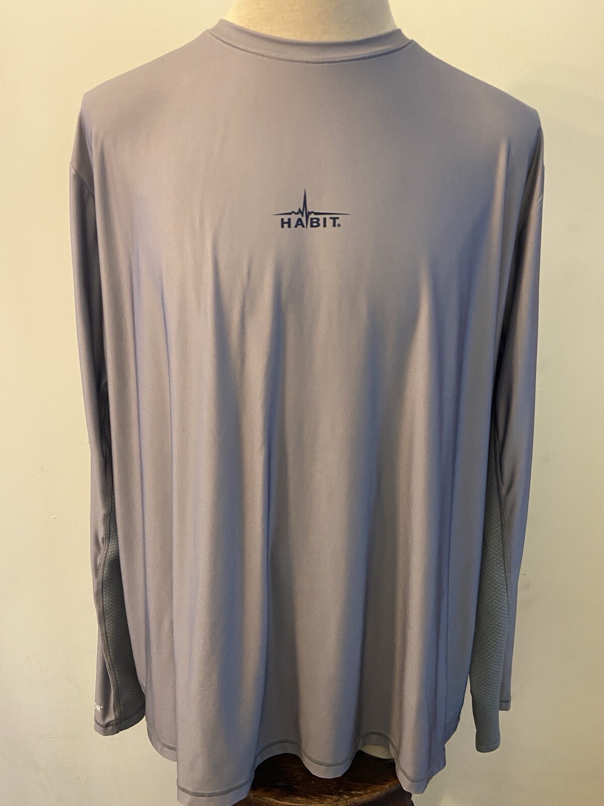 Men's Habit Solar Factor UPF 40 Long Sleeve flag Fish Americana shirt size 2XL gallery