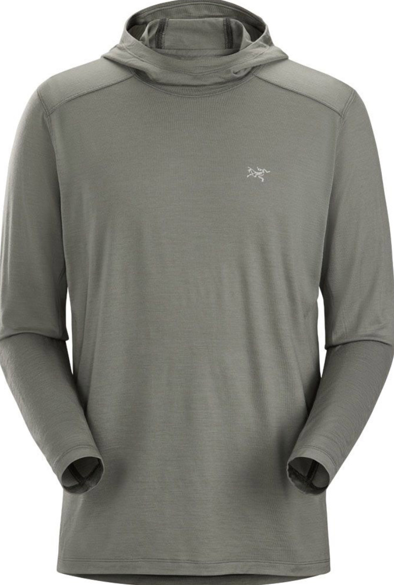 2025 Pre-Loved Arc’teryx Ionia Merino Wool Logo Long Sleeve Hoodie Green Forage