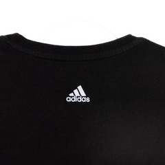 Adidas Size L Go-To Performance Tee Black White Graphic Logo
