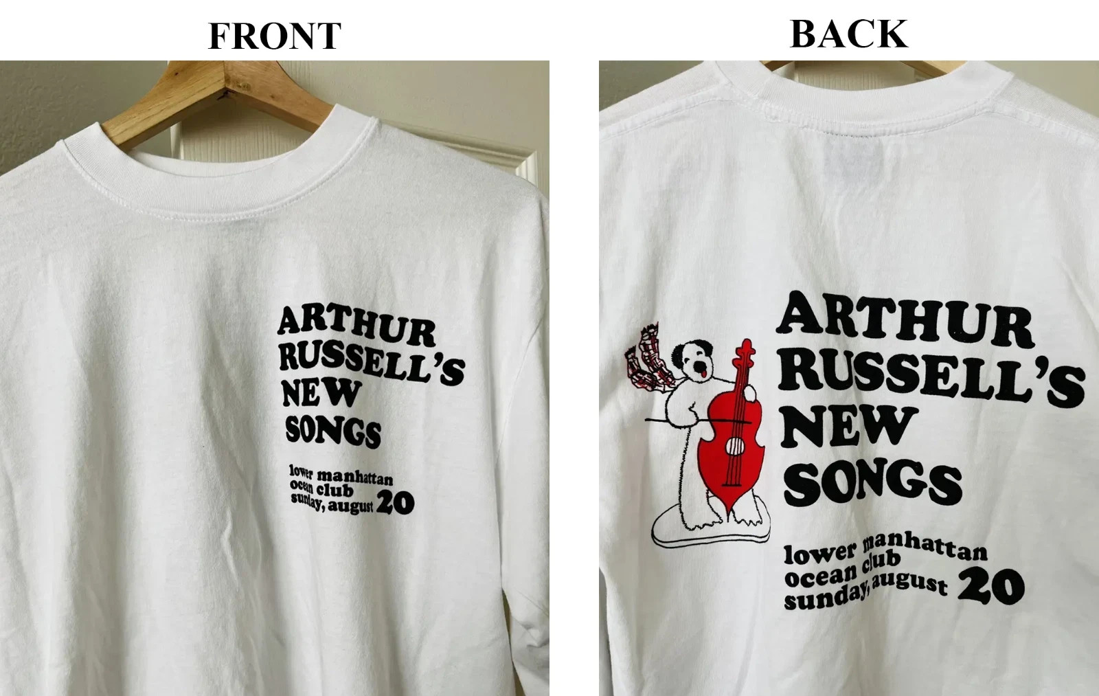 Arthur Russell New Songs Tour S to 5XL Unisex 2-SIDES T-shirt gallery