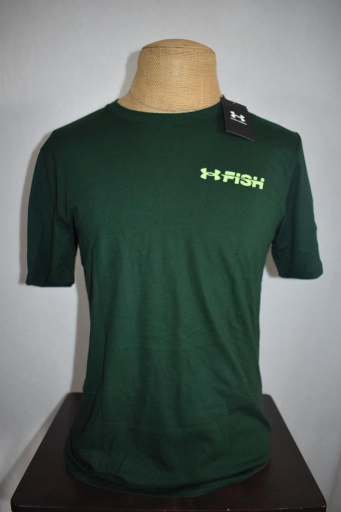Under Armour Fish Men's T-Shirt Green Bass 6001944 301 NWT gallery