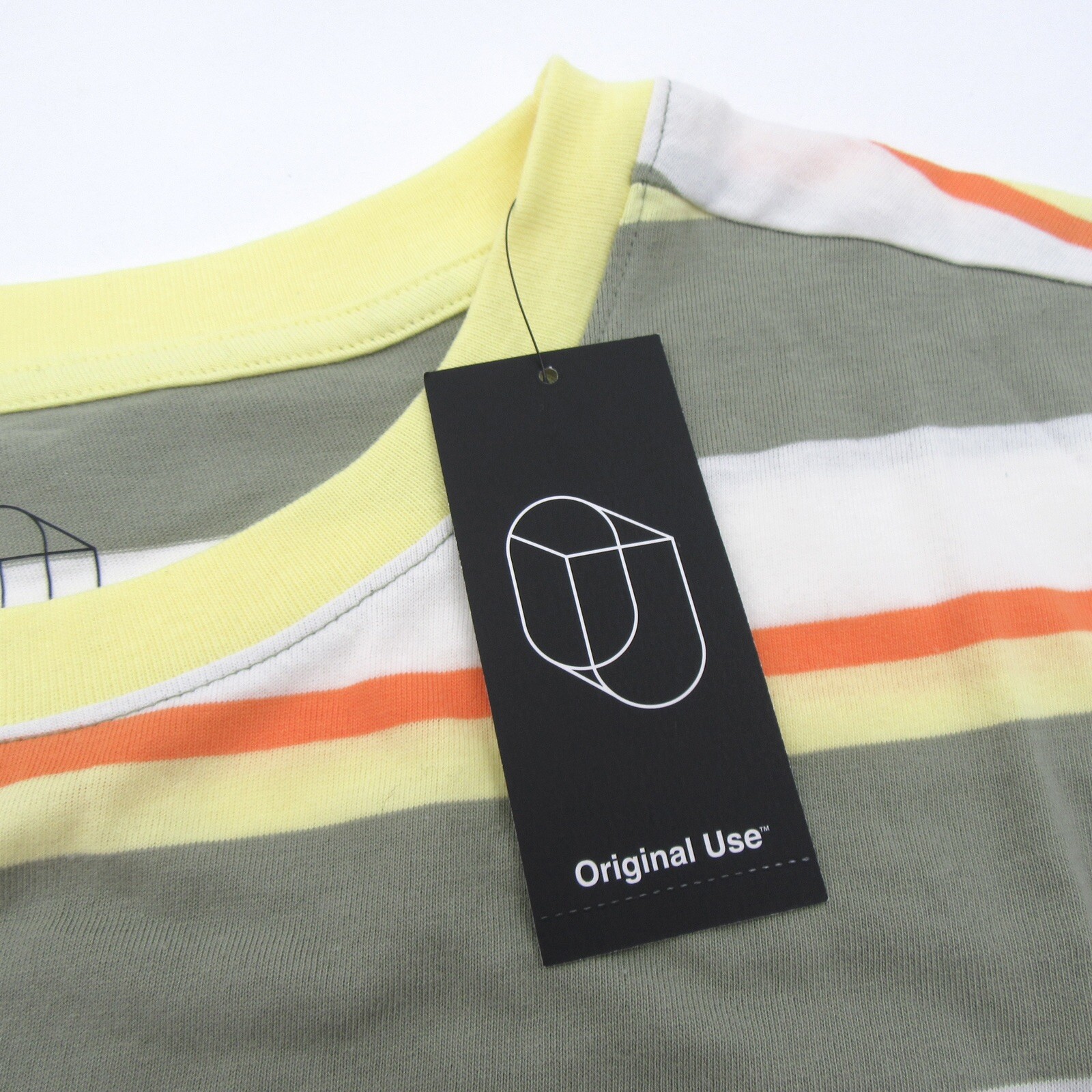 Original Use Mens Size XL Crew Neck Short Sleeve T-Shirt Striped Restful Green gallery